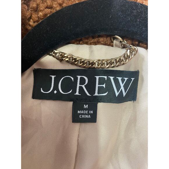 J. CREW COAT TEDDY SHERPA BROWN MEDIUM - Picture 5 of 15